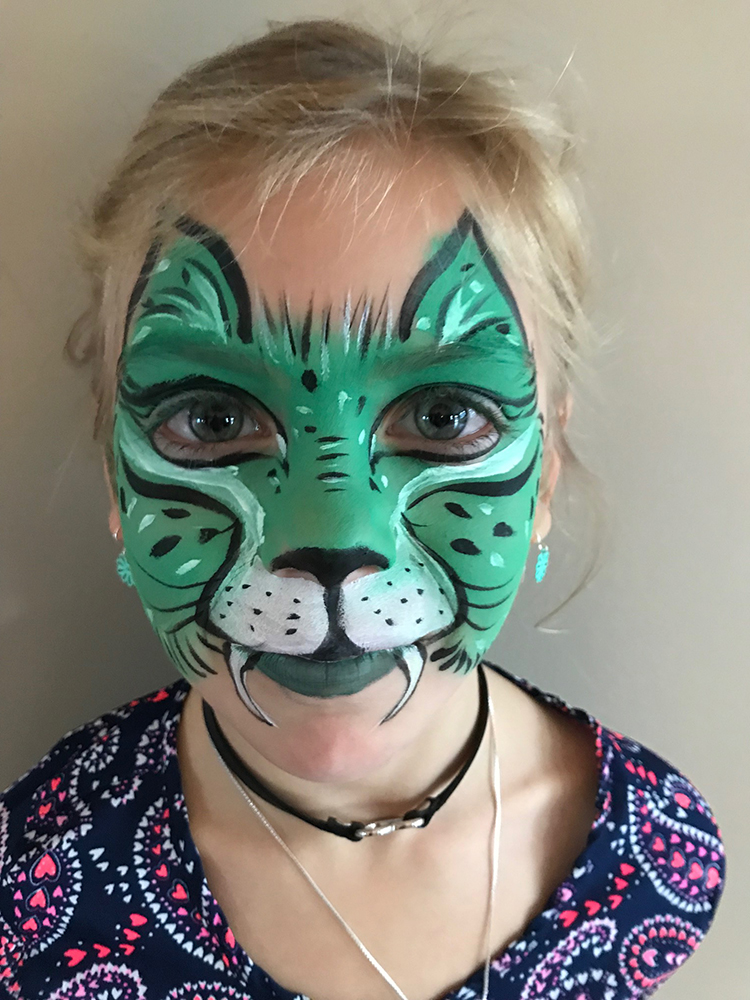 Girl painted as a Cat