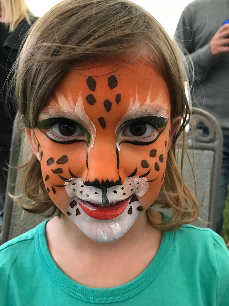 Girl painted as a Cat